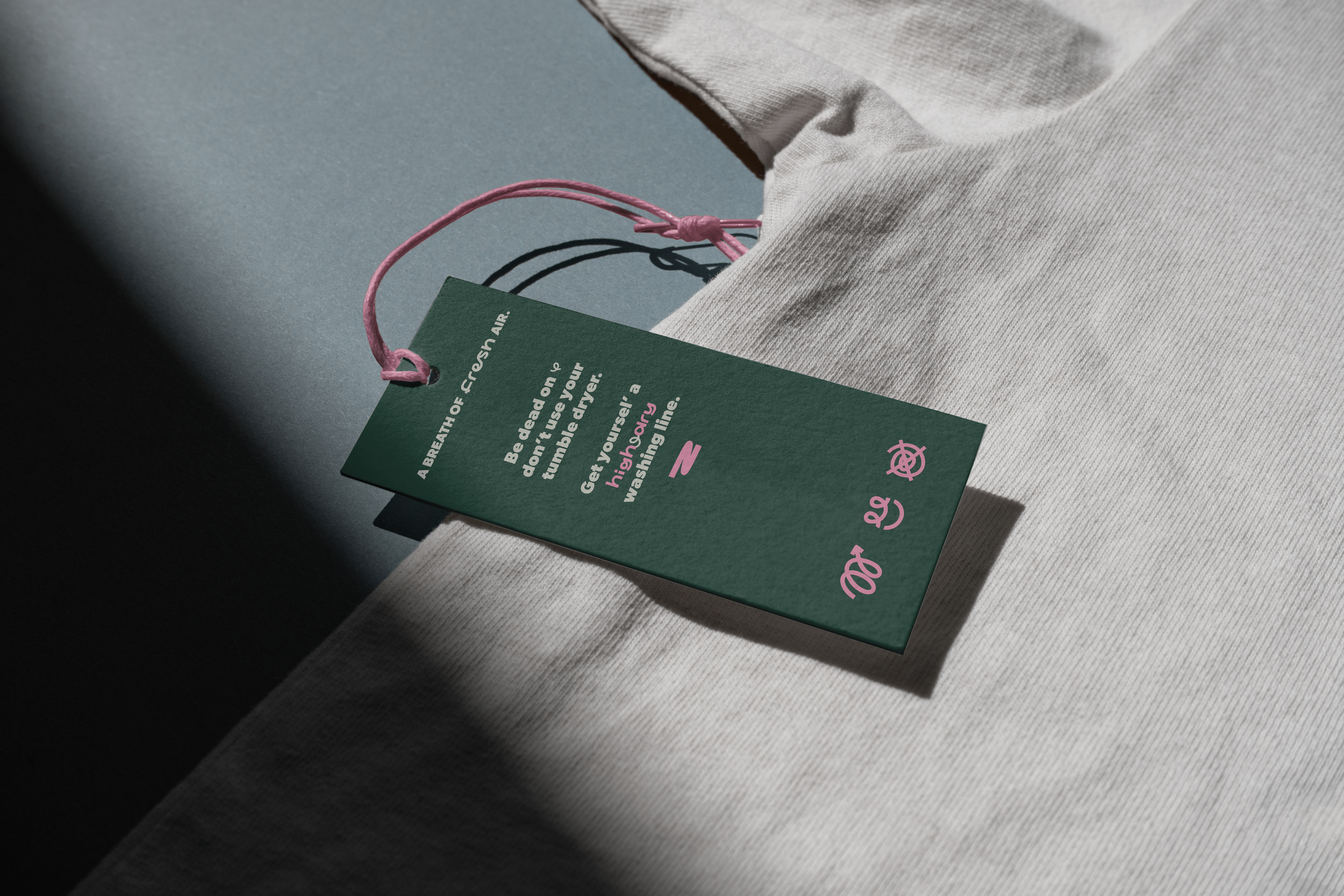 Green and pink label design for high & dry designed by Rapid Agency